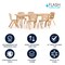 Flash Furniture Rectangle 24 W, 48 L, 23.75 H, Plastic, Steel, Brown YU-YCX-0013-2-RECT-TBL-NAT-E-GG - alternate 9
